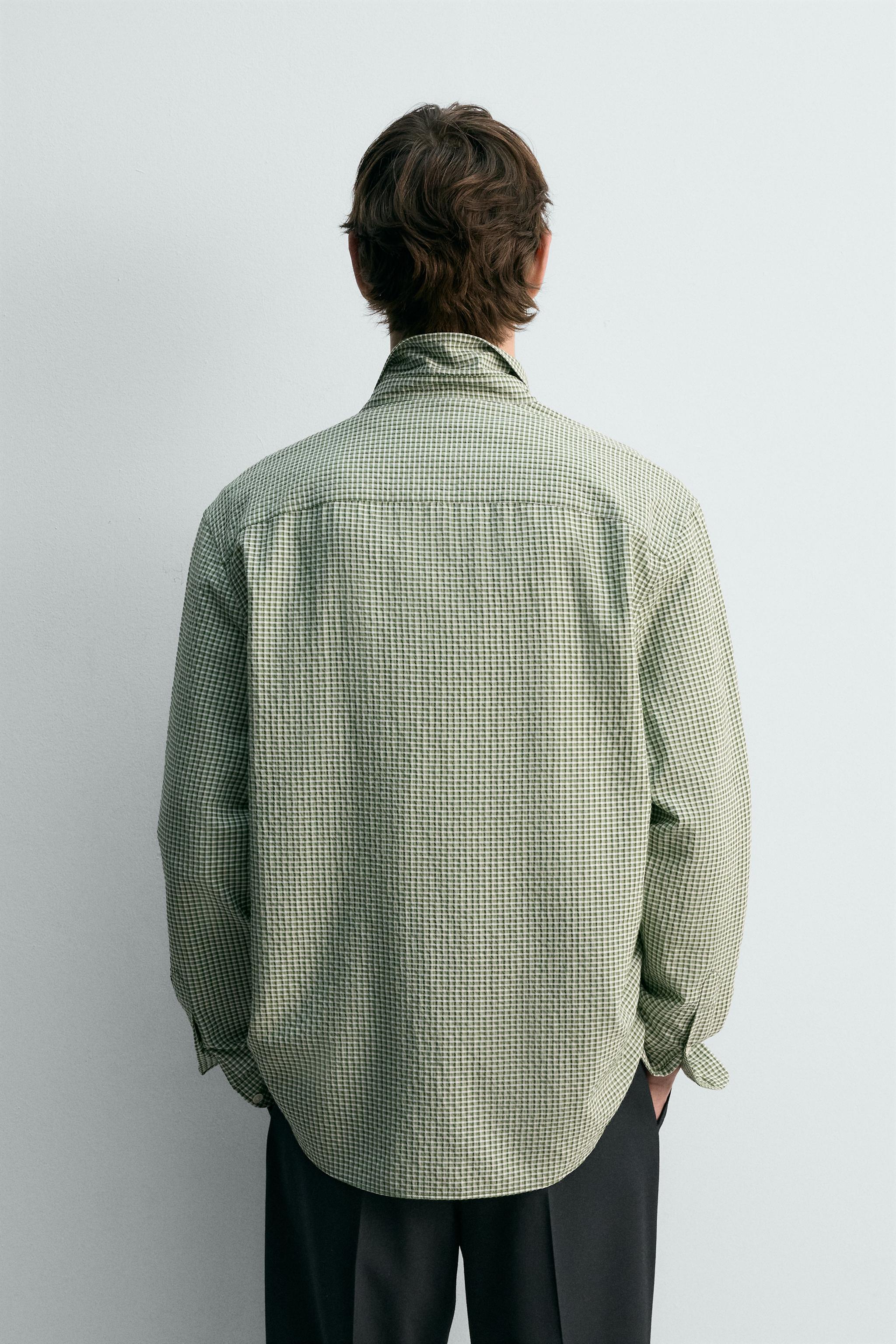 TEXTURED PLAID SHIRT